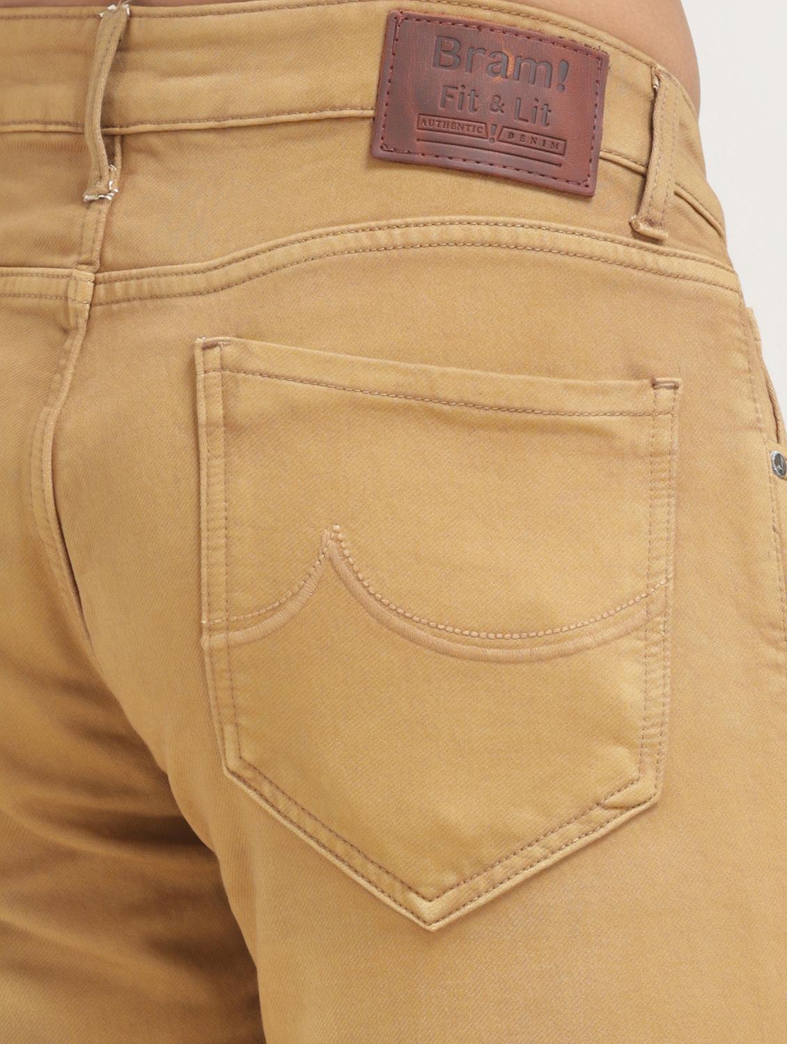 men beige low rise denim jeans - 21710296 - Standard Image - 5