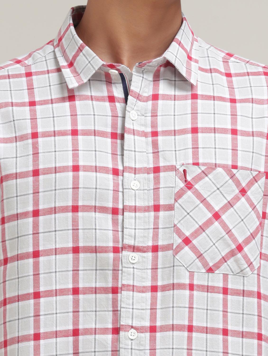 men checks long sleeve casual shirt - 21710329 - Standard Image - 5