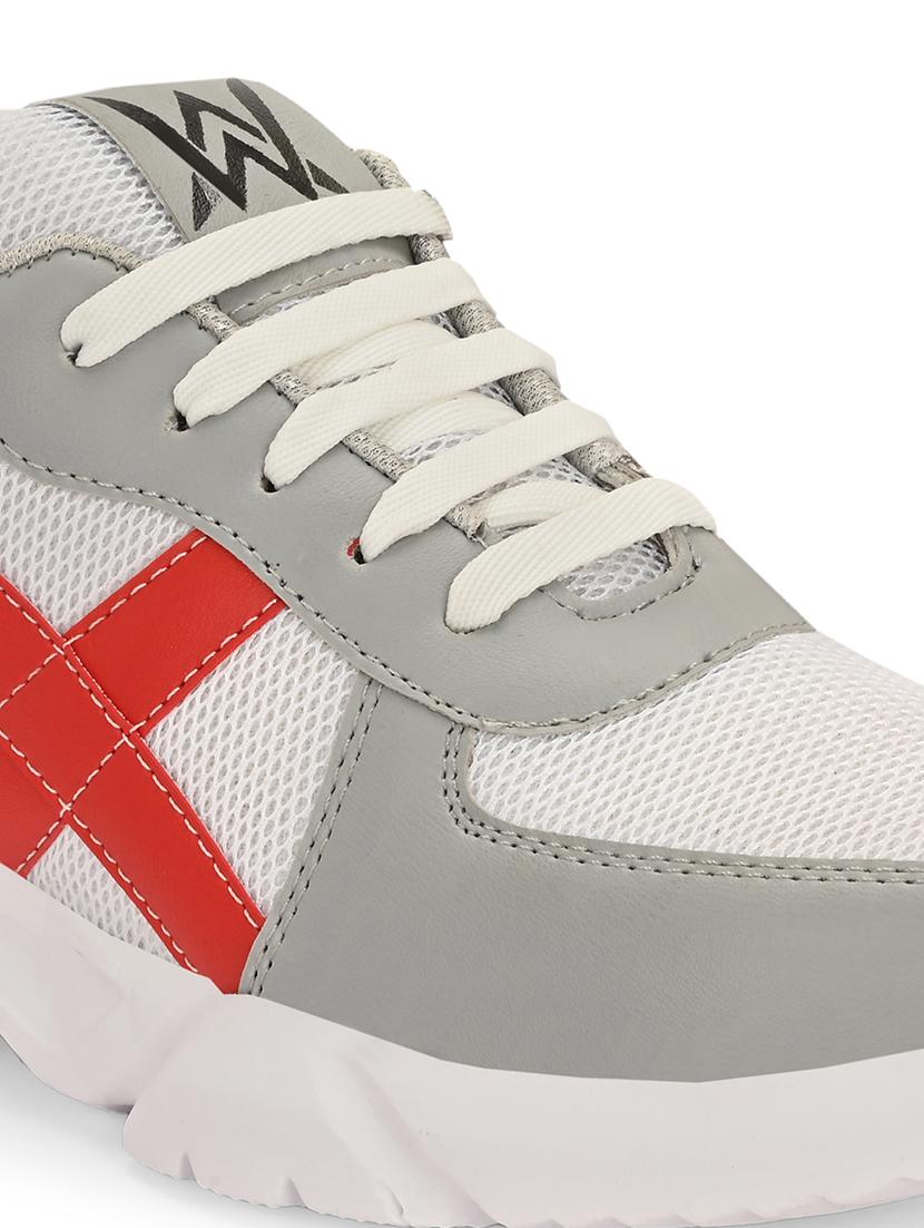 men grey color block running sport shoes - 21710335 - Standard Image - 5