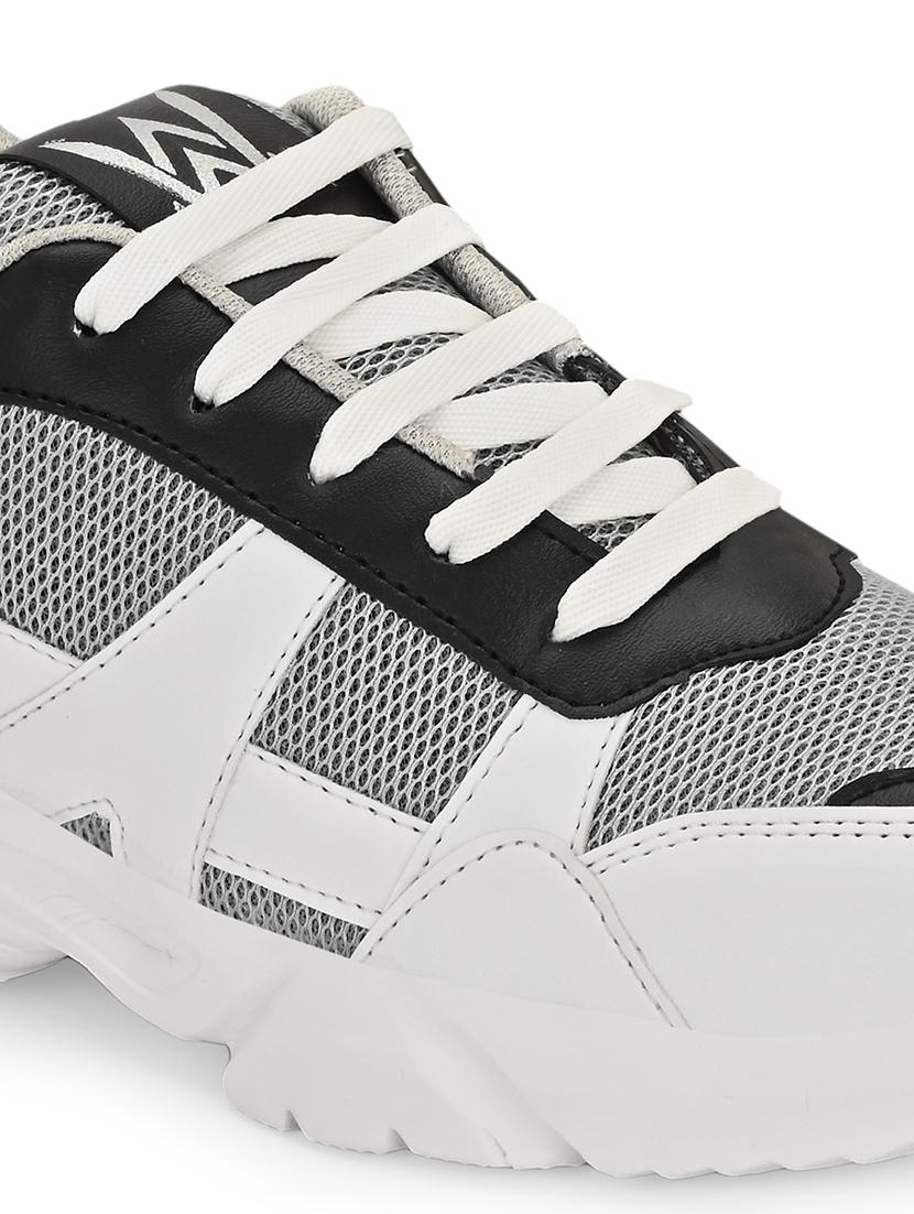 men grey color block running sport shoes - 21710337 - Standard Image - 5