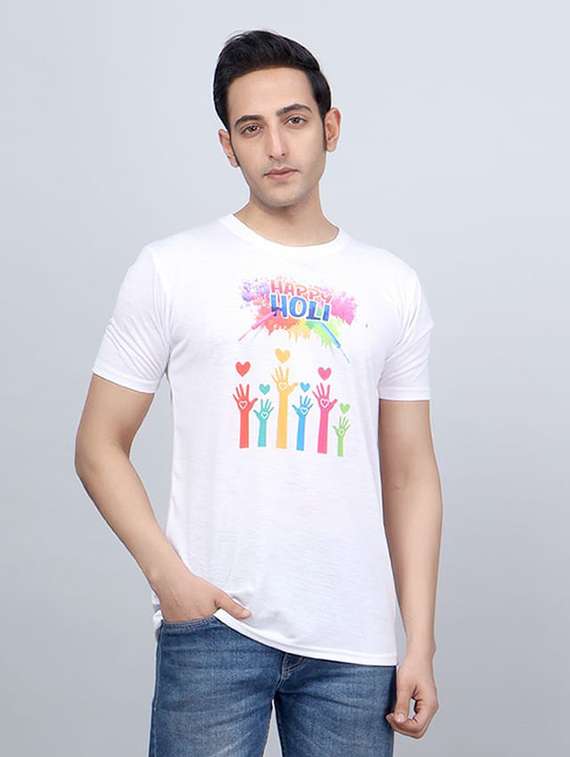 men graphic print short sleeve t-shirt