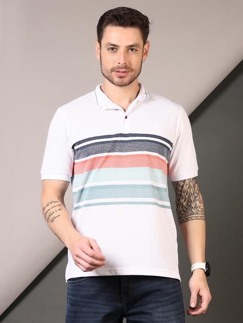 men short sleeves color block polo t-shirt - 21710613 - Standard Image - 0