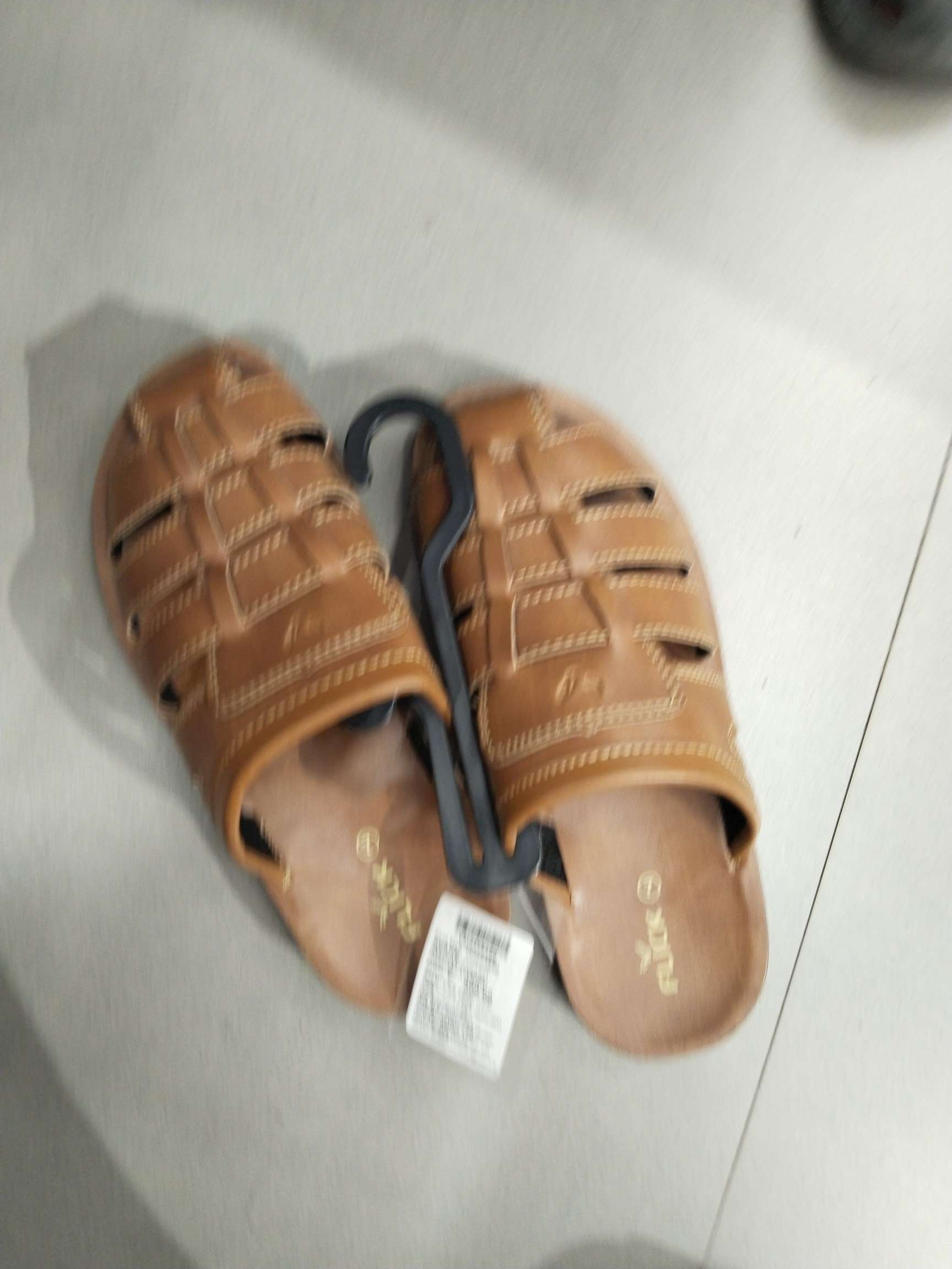 tan pu (polyurethane) flip flops - 21710642 - Zoom Image - 0