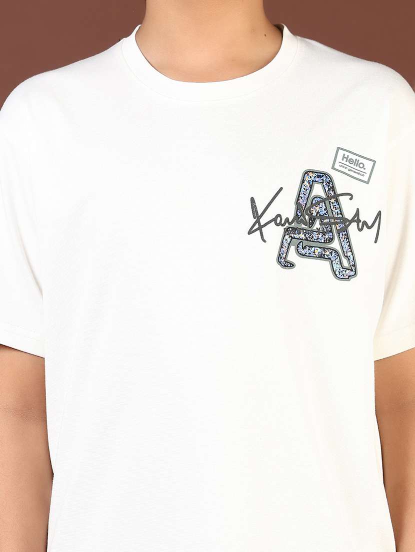 boys printed short sleeve loose fit t-shirt - 21710703 -  Standard Image - 5