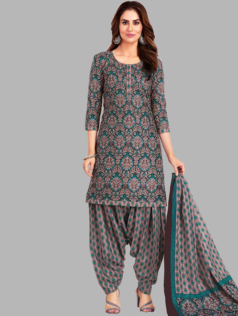 women printed 3-piece unstitched dress material