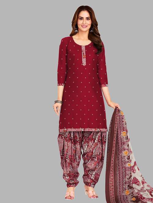 women printed 3-piece unstitched dress material - 21710771 - Standard Image - 0