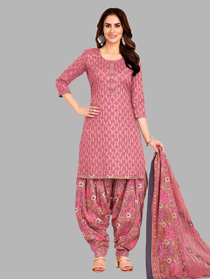 women printed 3-piece unstitched dress material