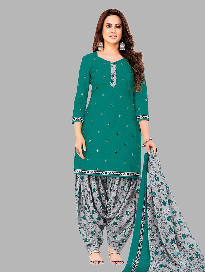 women printed 3-piece unstitched dress material