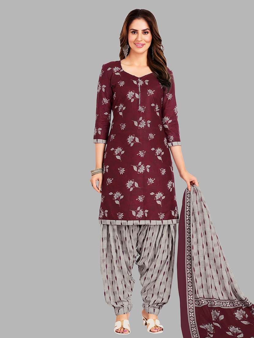 women printed 3-piece unstitched dress material - 21710778 -  Zoom Image - 0