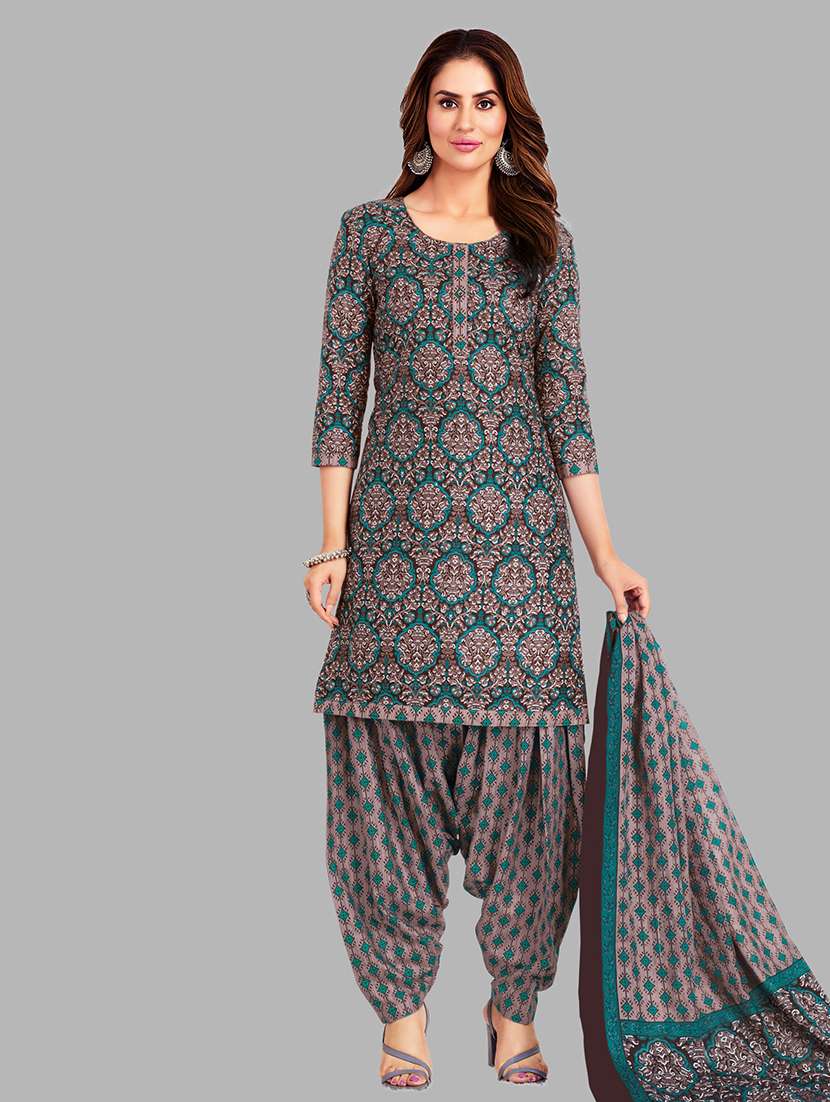 women printed 3-piece unstitched dress material