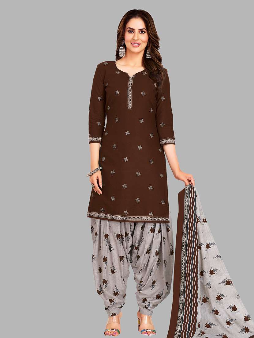 women printed 3-piece unstitched dress material