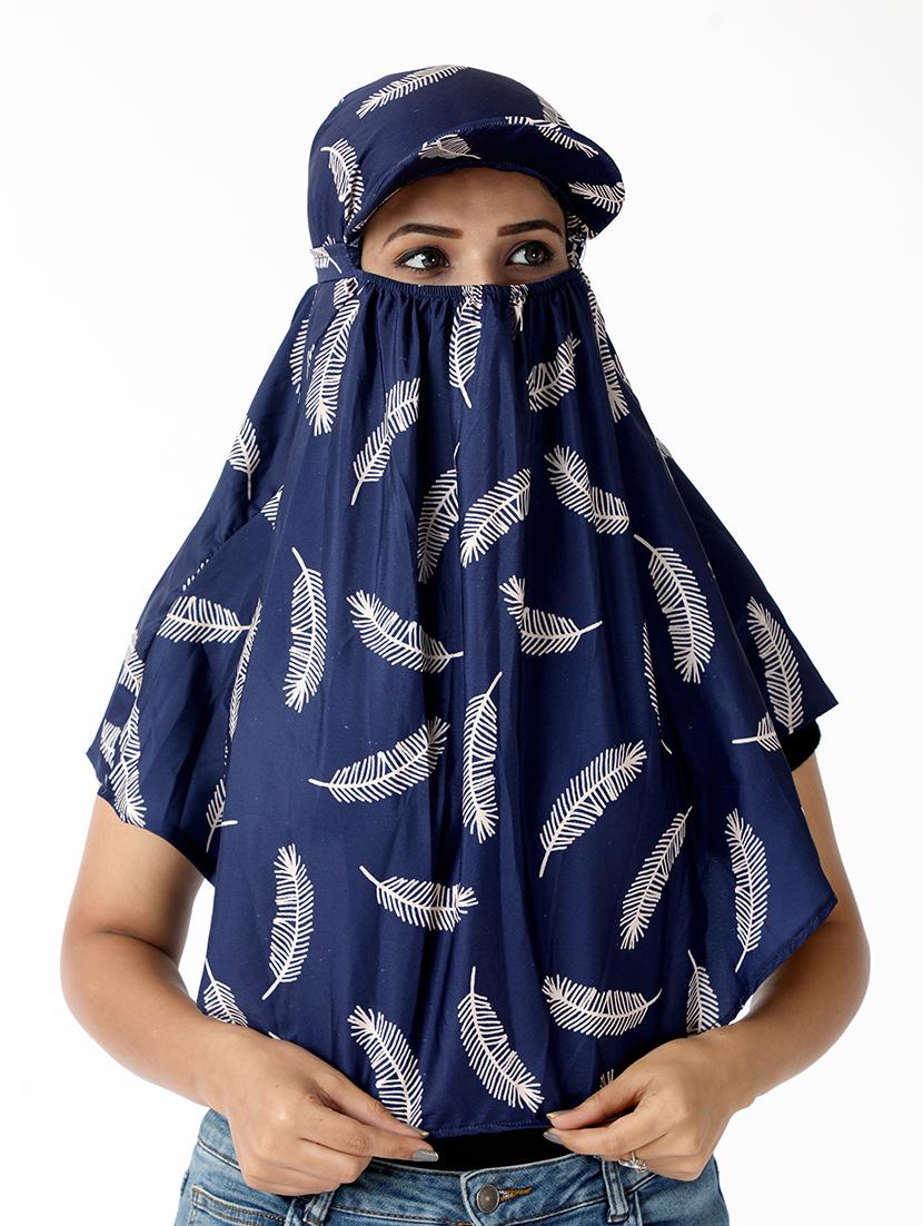 women printed cap scarf - 21710821 -  Zoom Image - 0