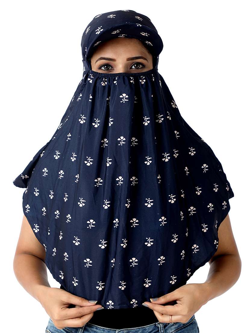 women printed cap scarf - 21710824 - Zoom Image - 0