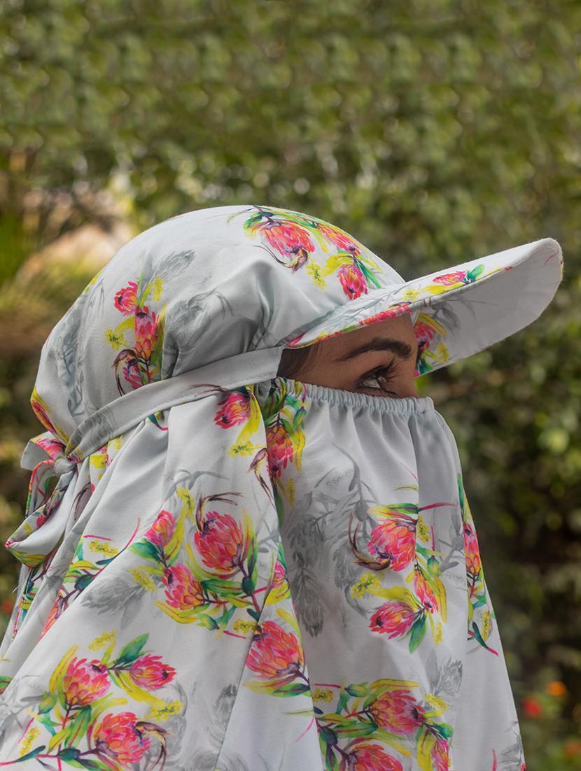 women printed cap scarf - 21710834 - Standard Image - 3