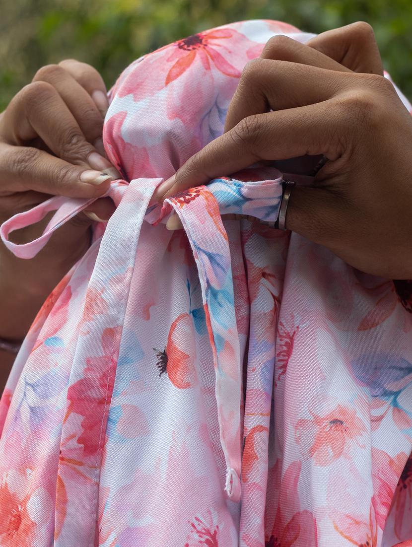 women printed cap scarf - 21710836 - Standard Image - 3