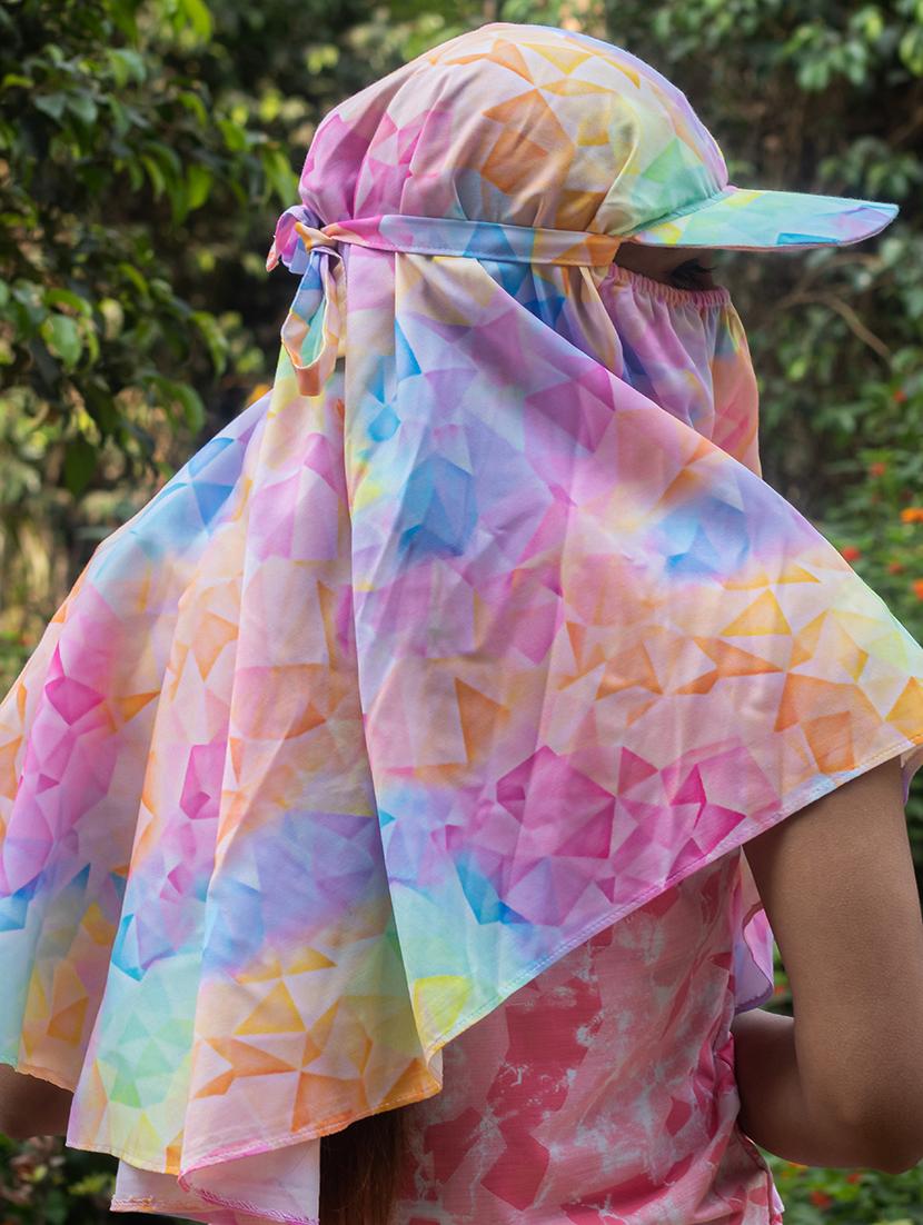 women printed cap scarf - 21710838 - Standard Image - 3
