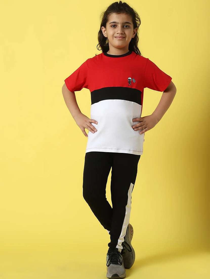 boys color block short sleeve t-shirt - 21710892 - Zoom Image - 0