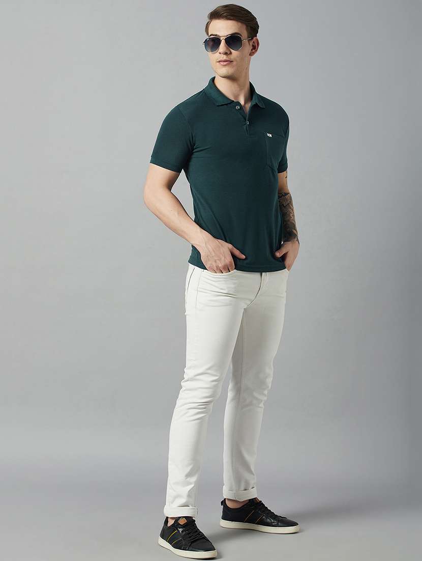 men short sleeves plain polo t-shirt - 21710894 - Standard Image - 3