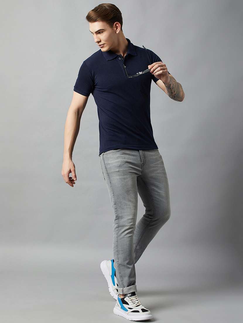 men short sleeves plain polo t-shirt - 21710900 - Standard Image - 3