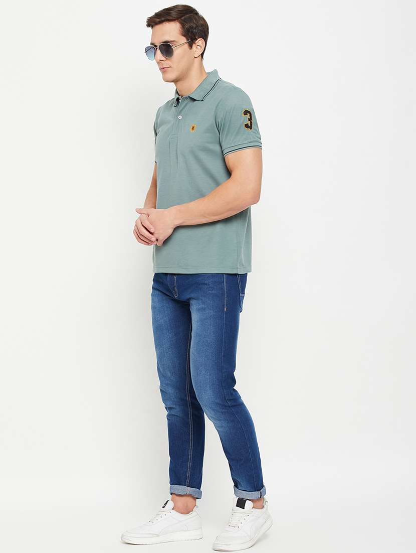 men short sleeves plain polo t-shirt - 21710915 -  Standard Image - 3