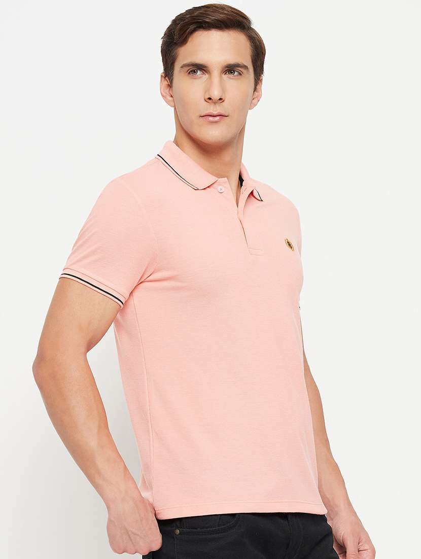 men short sleeves plain polo t-shirt