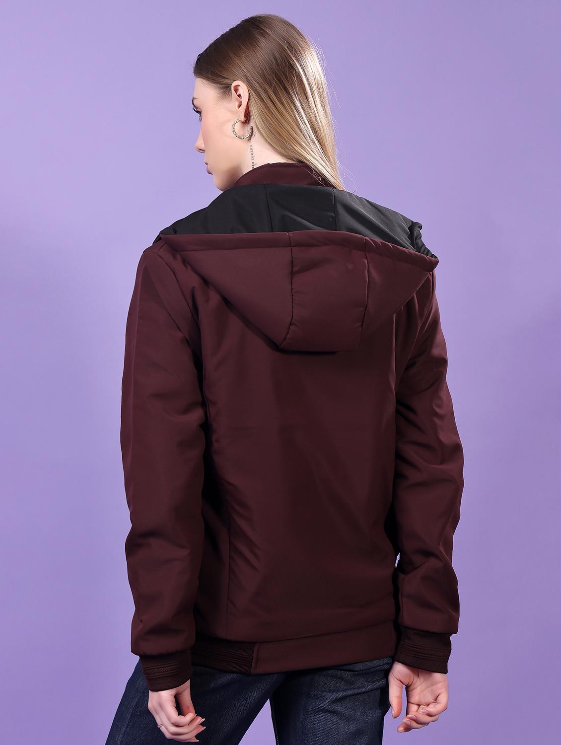 women long sleeves solid bomber jacket - 21710973 - Standard Image - 3