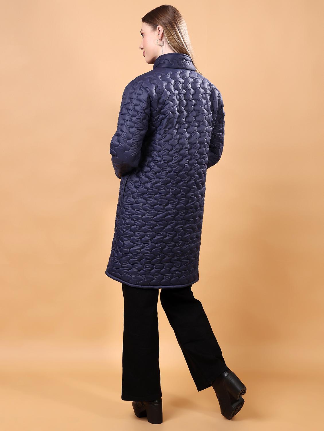 women long sleeves solid quilted jacket - 21710977 - Standard Image - 3