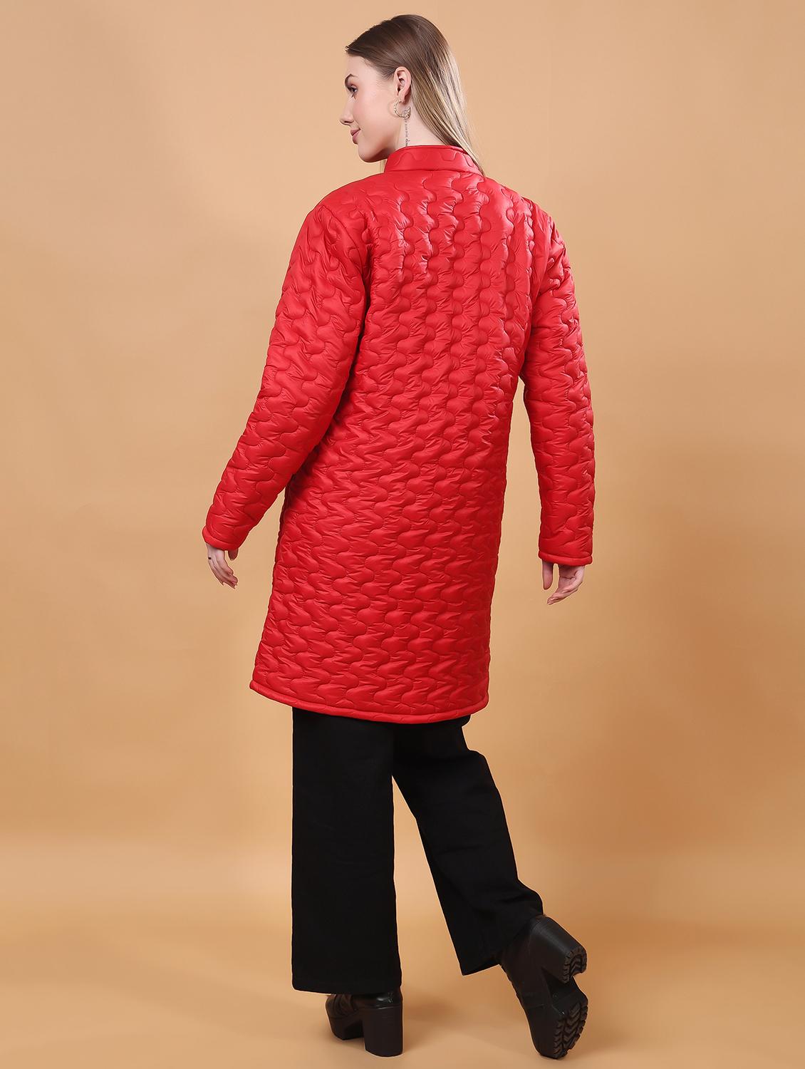 women long sleeves solid quilted jacket - 21710980 - Standard Image - 3