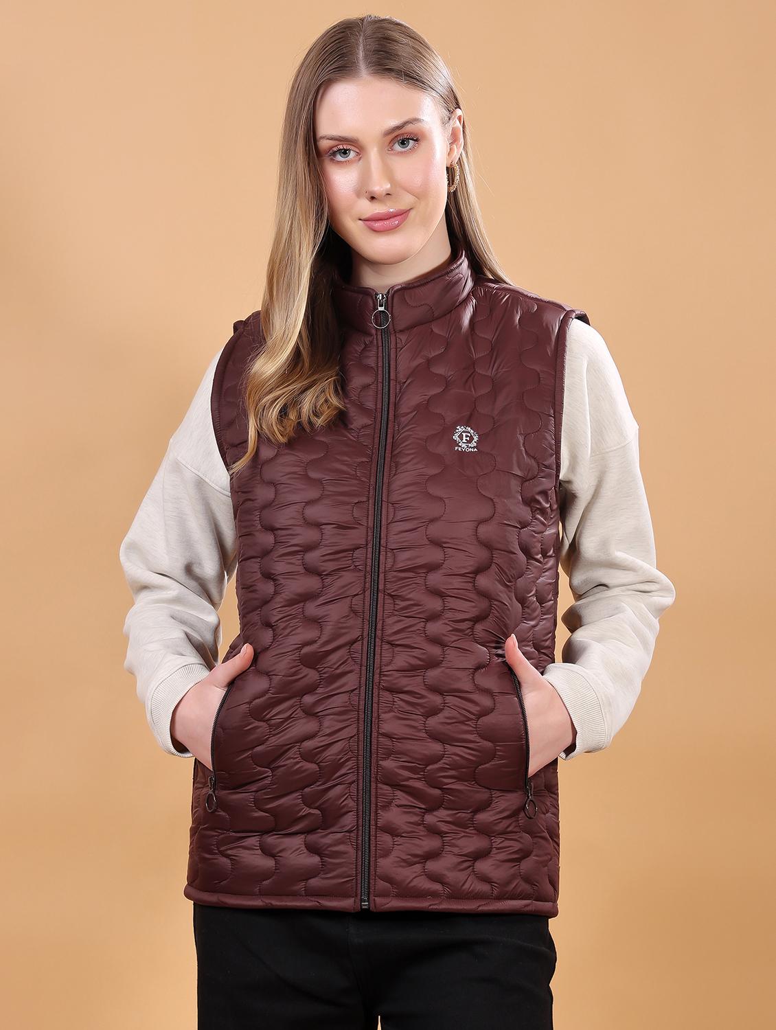 women sleeveless solid quilted jacket - 21710984 - Zoom Image - 0