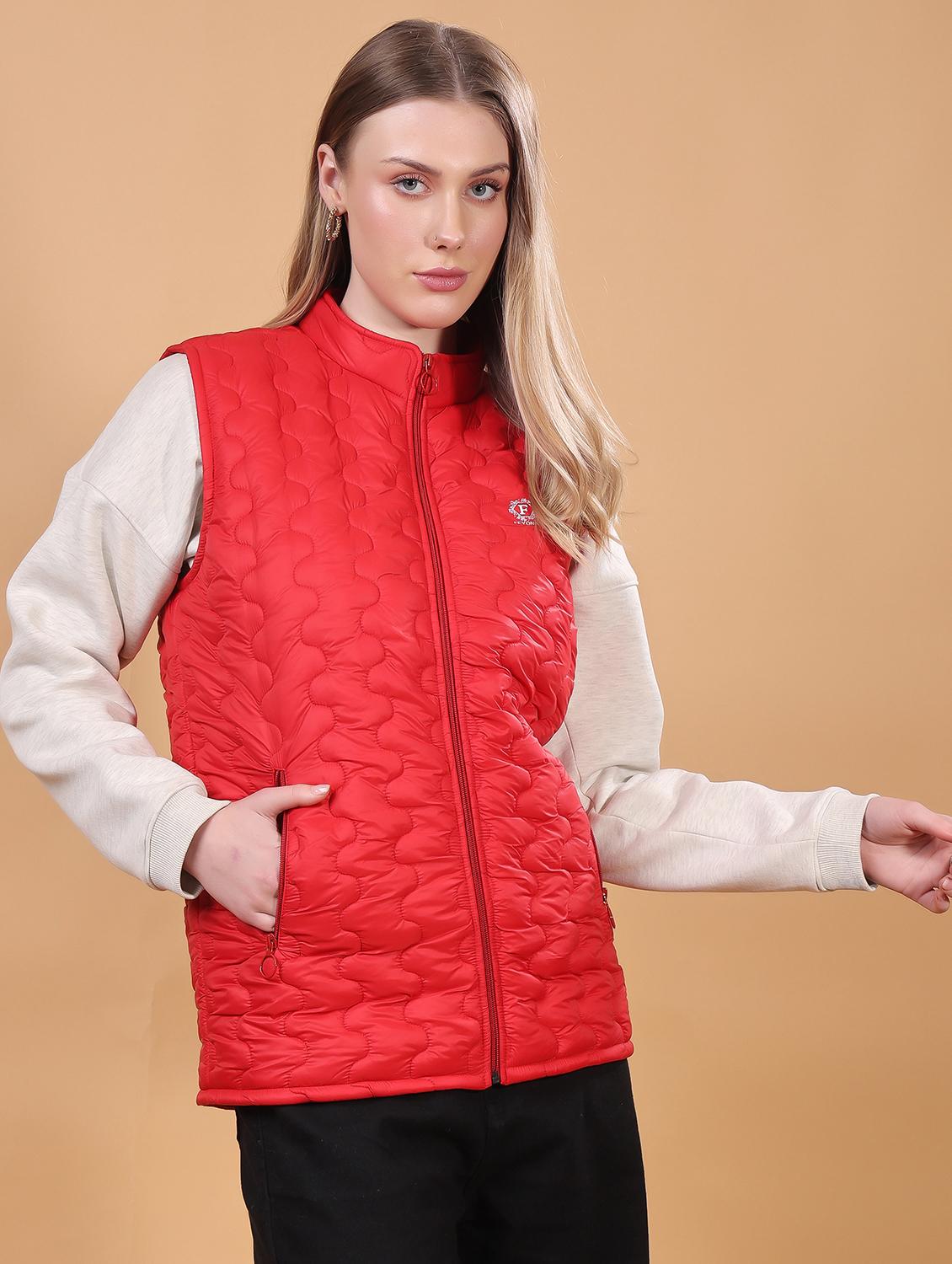 women sleeveless solid quilted jacket - 21710985 - Standard Image - 3