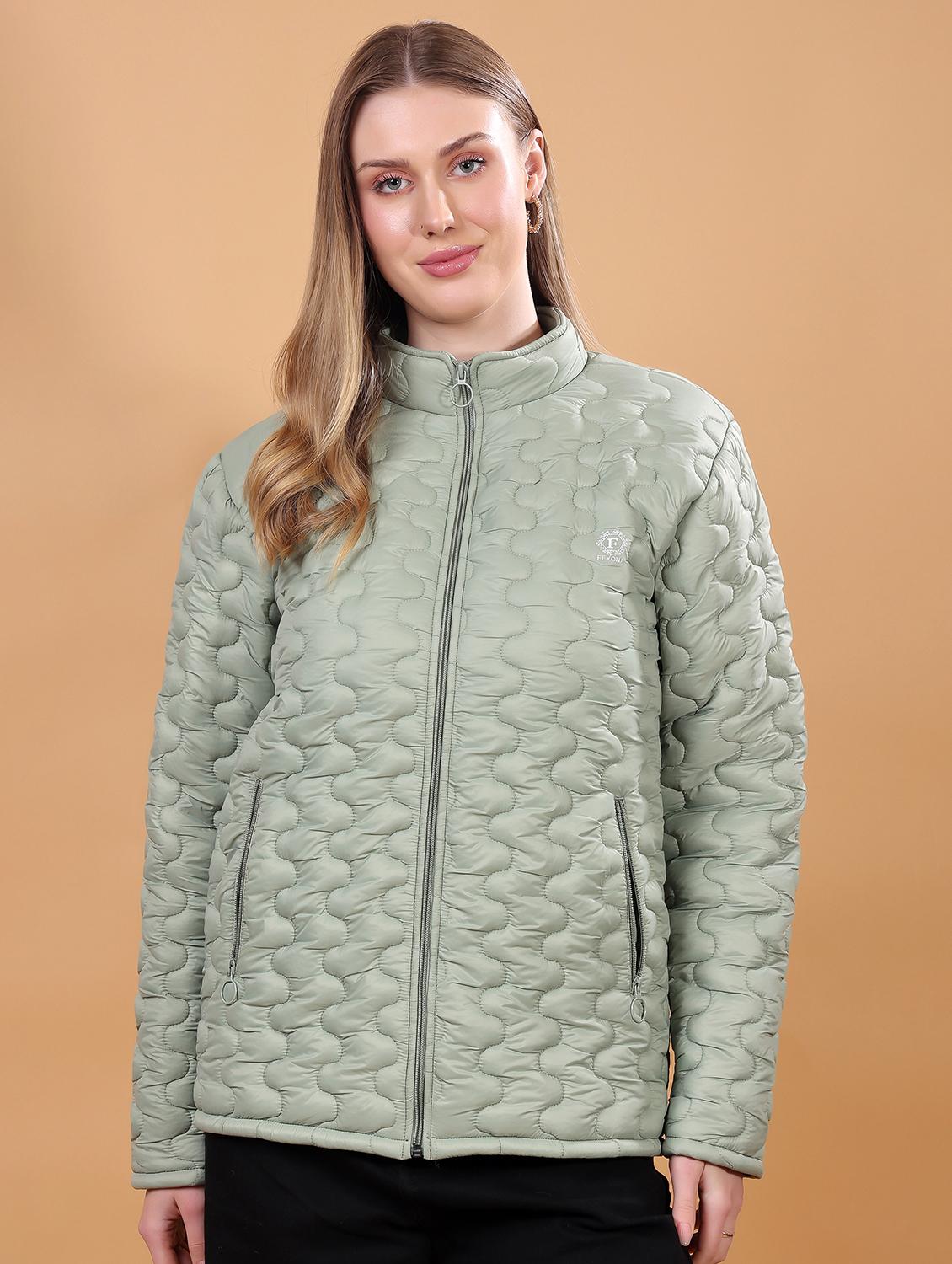 women long sleeves solid quilted jacket - 21710989 -  Zoom Image - 0