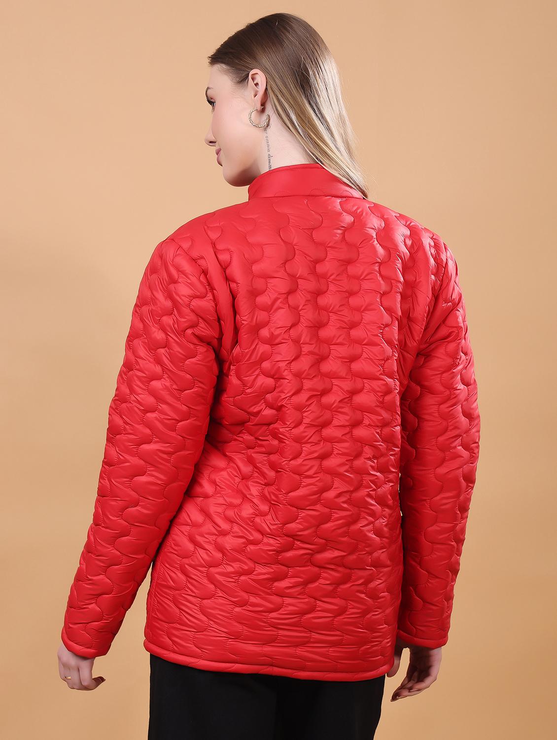 women long sleeves solid quilted jacket - 21710991 - Standard Image - 3