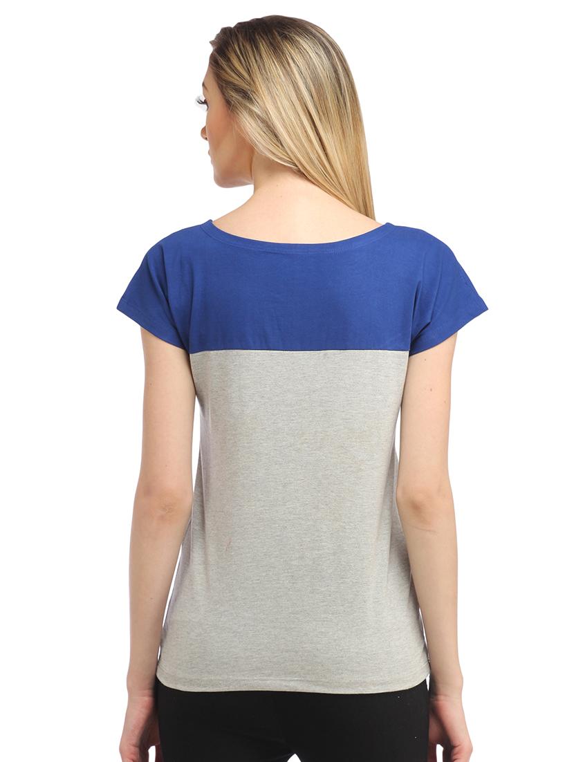 women color blocked round neck regular top - 21711277 - Standard Image - 3