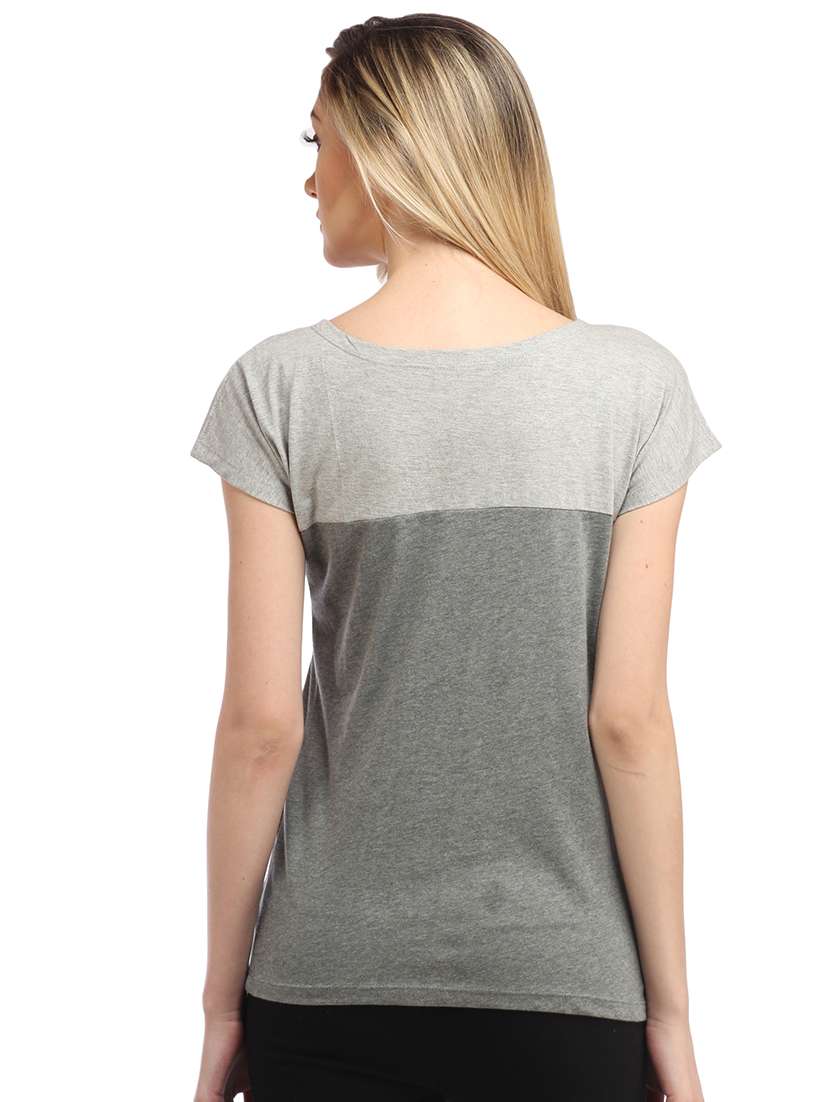 women color blocked round neck regular top - 21711291 -  Standard Image - 3