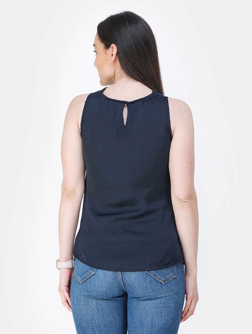 women solid halter neck regular top - 21711346 - Standard Image - 3