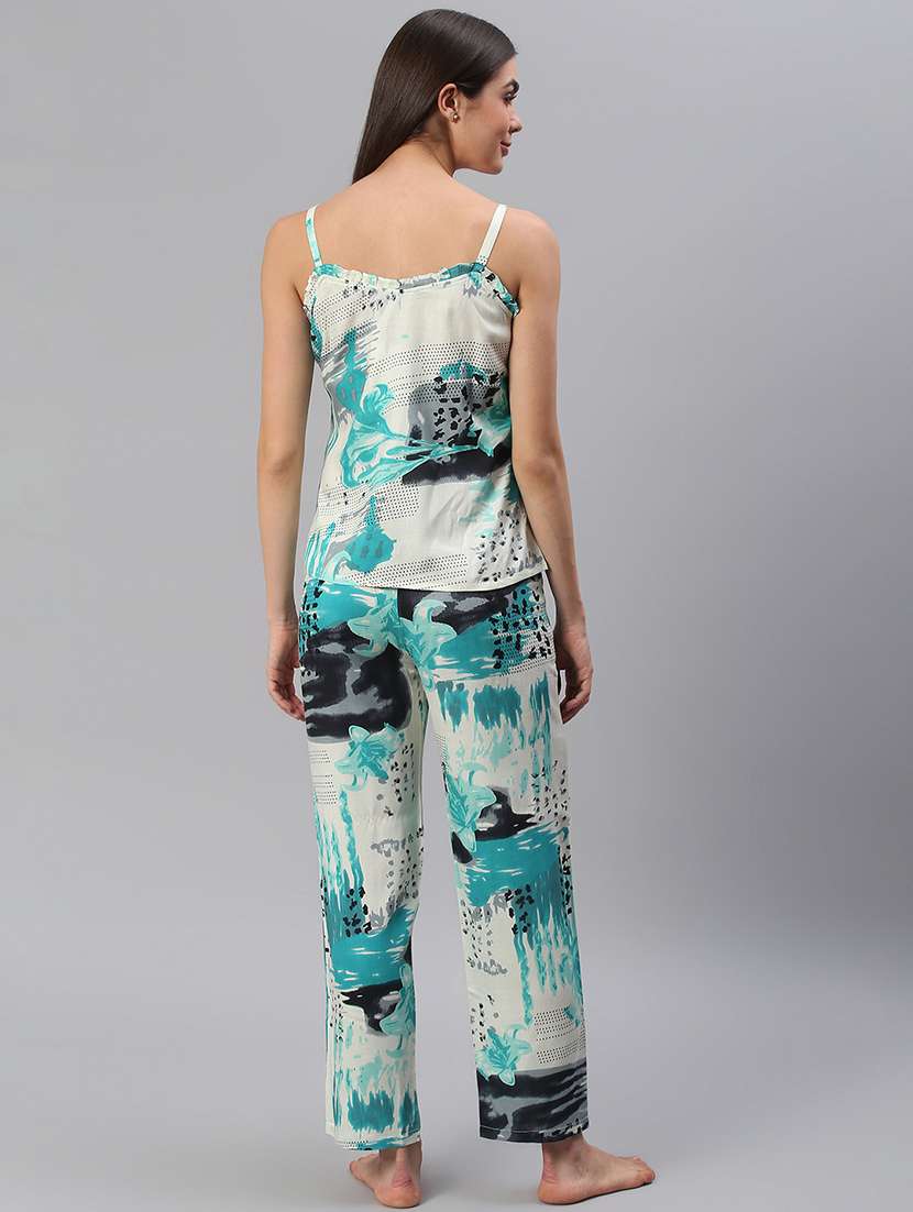 women printed nightwear pyjama set - 21711489 -  Standard Image - 3