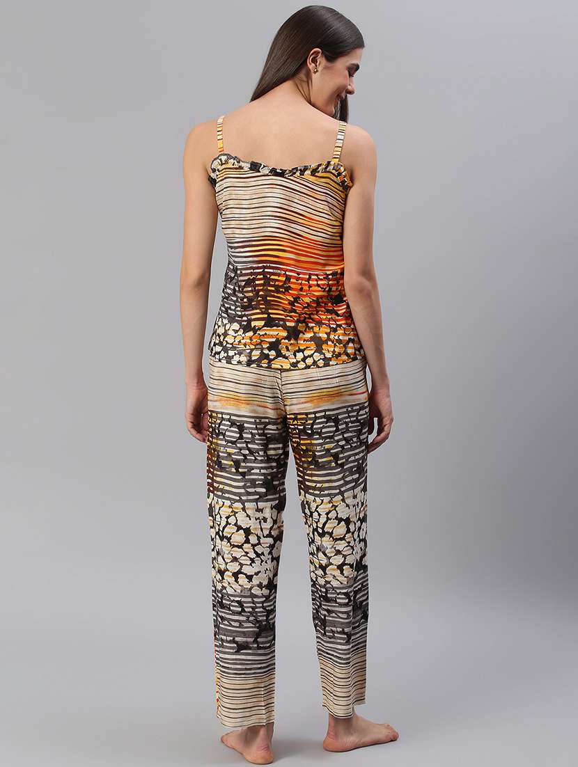 women printed nightwear pyjama set - 21711490 -  Standard Image - 3