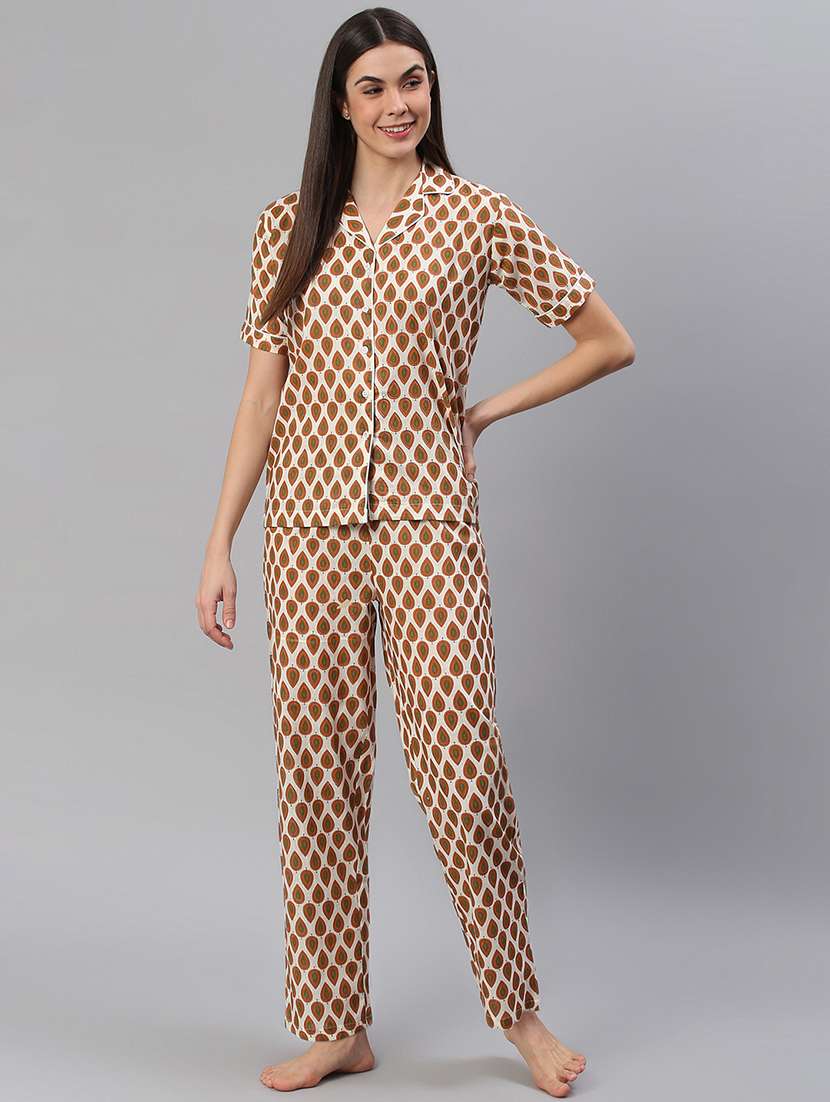 women printed nightwear pyjama set - 21711521 - Zoom Image - 0