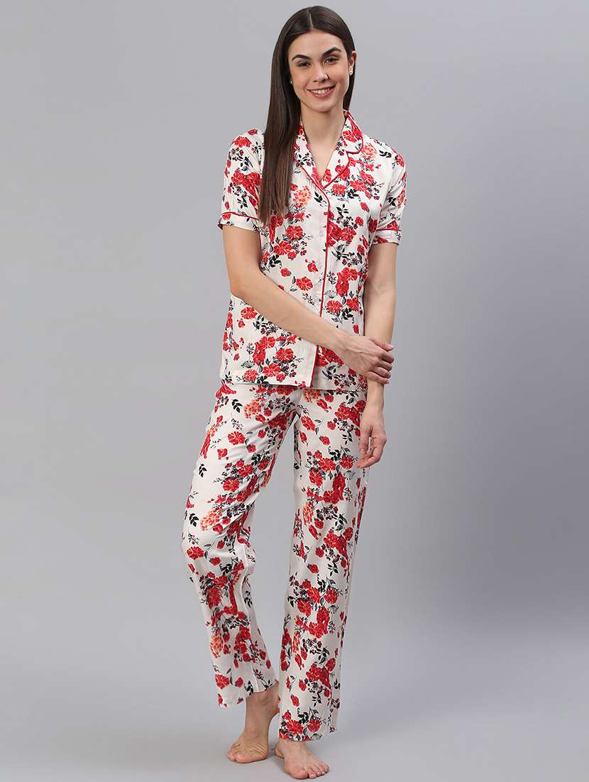 women printed nightwear pyjama set - 21711528 - Zoom Image - 0