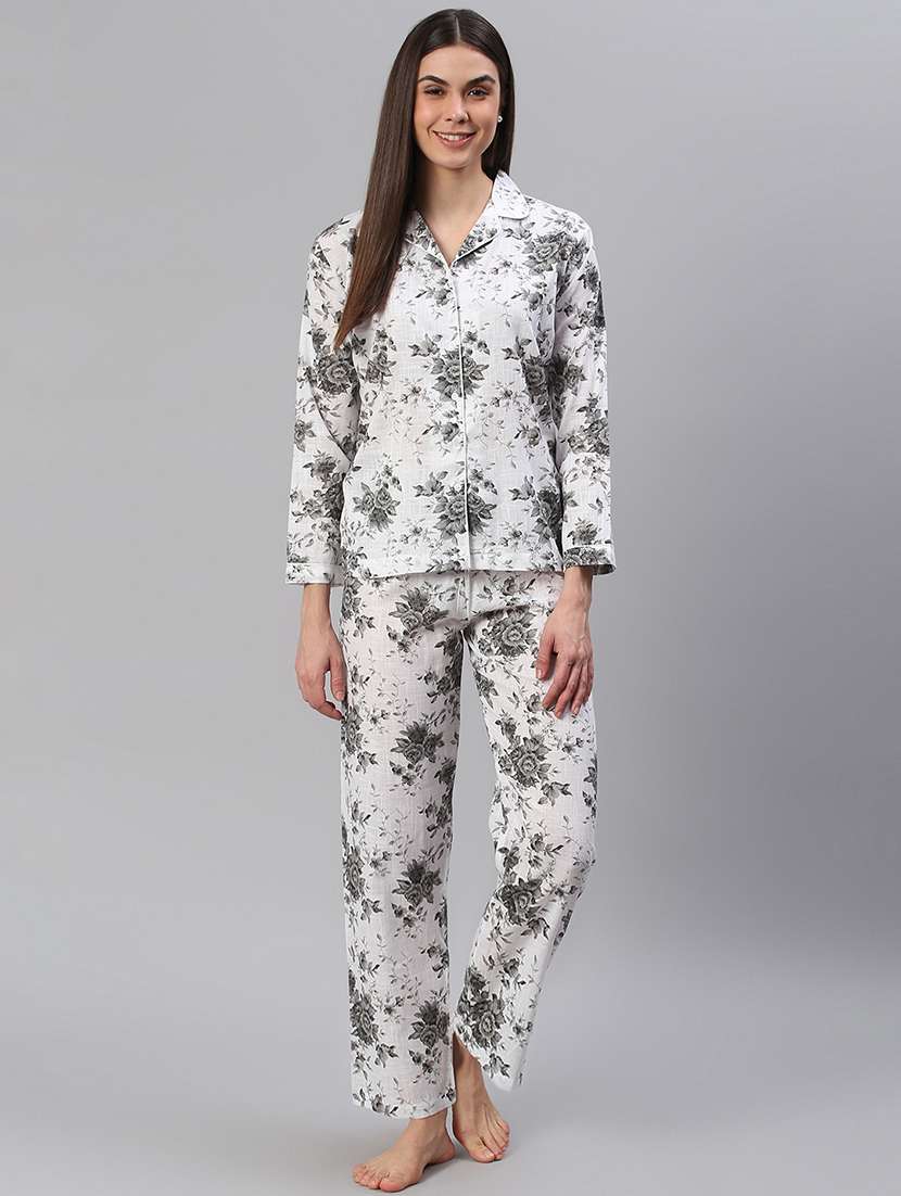women printed nightwear pyjama set - 21711532 - Zoom Image - 0