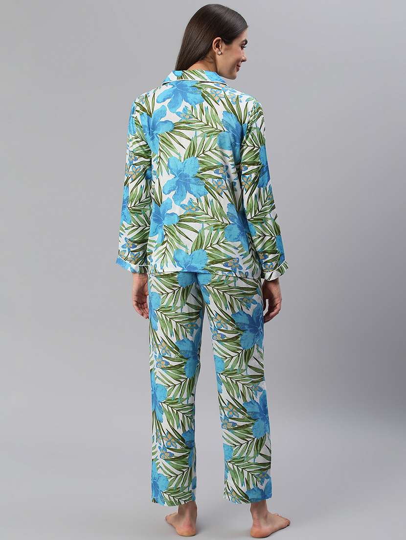 women printed nightwear pyjama set - 21711534 -  Standard Image - 3