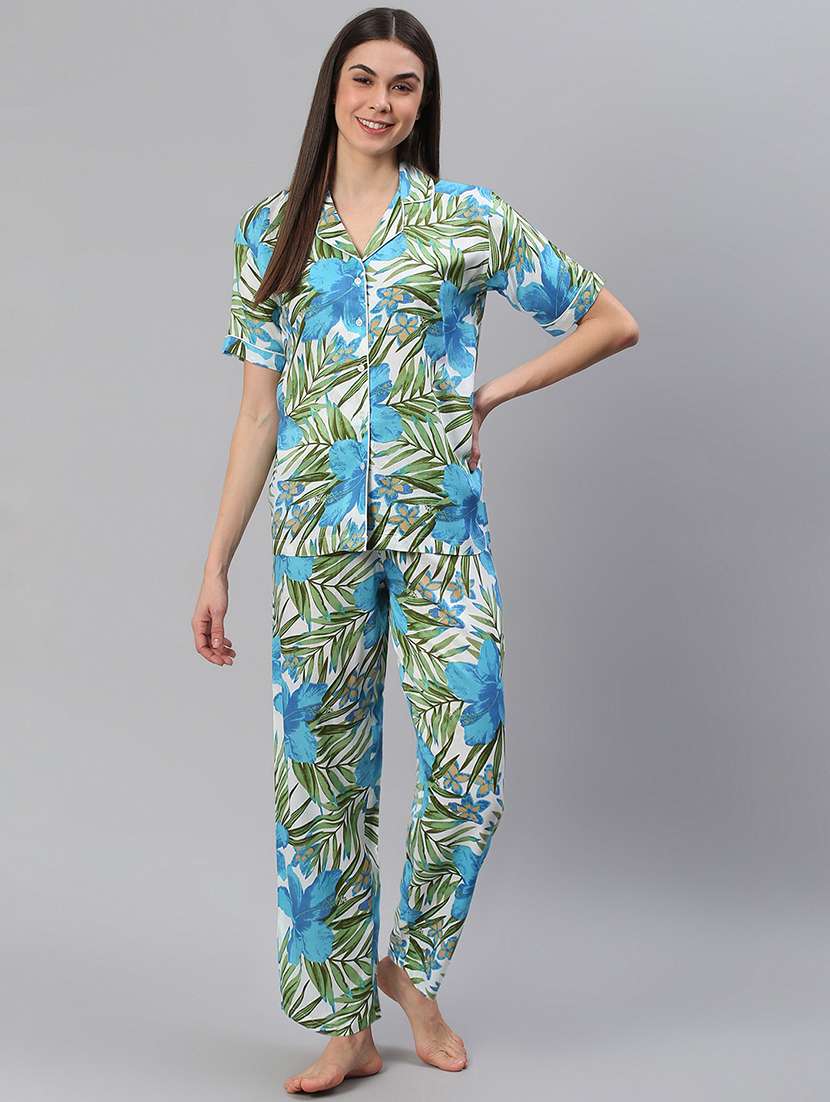 women printed nightwear pyjama set - 21711535 - Zoom Image - 0