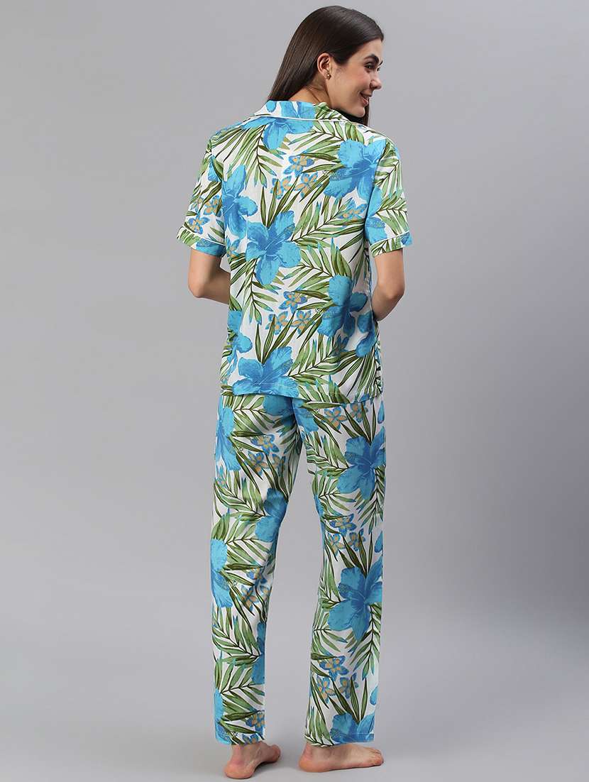 women printed nightwear pyjama set - 21711535 - Standard Image - 3