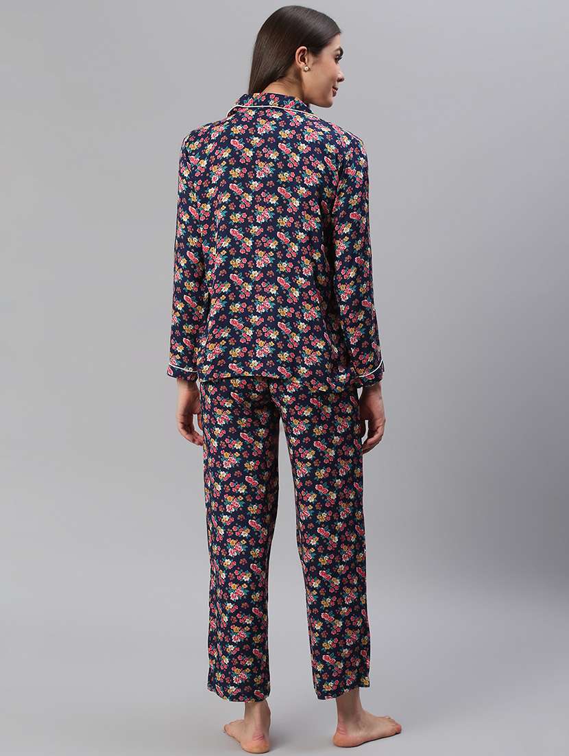 women printed nightwear pyjama set - 21711543 - Standard Image - 3