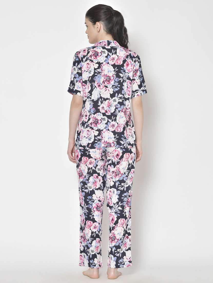 women printed nightwear pyjama set - 21711560 -  Standard Image - 3