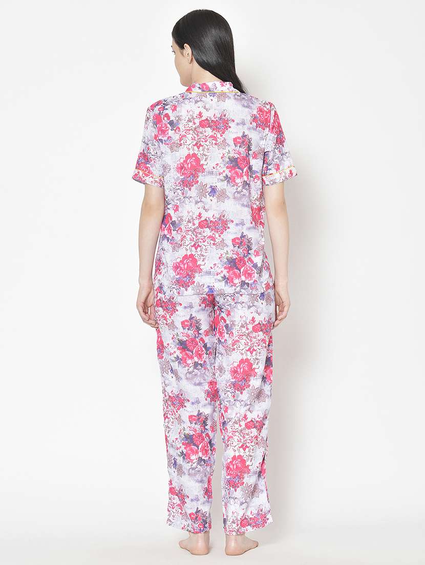 women printed nightwear pyjama set - 21711568 -  Standard Image - 3