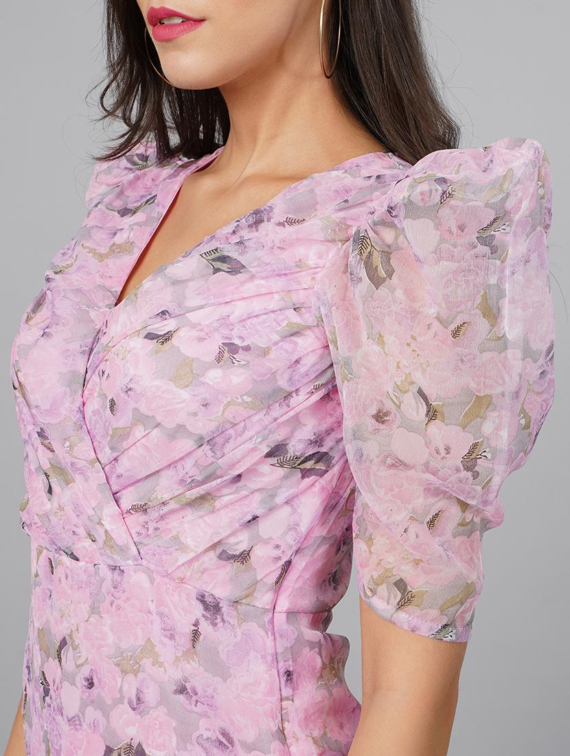 women printed bodycon dress - 21711588 - Standard Image - 5