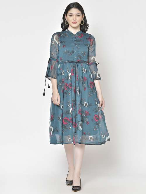 women floral fit & flare dress - 21711608 -  Standard Image - 0