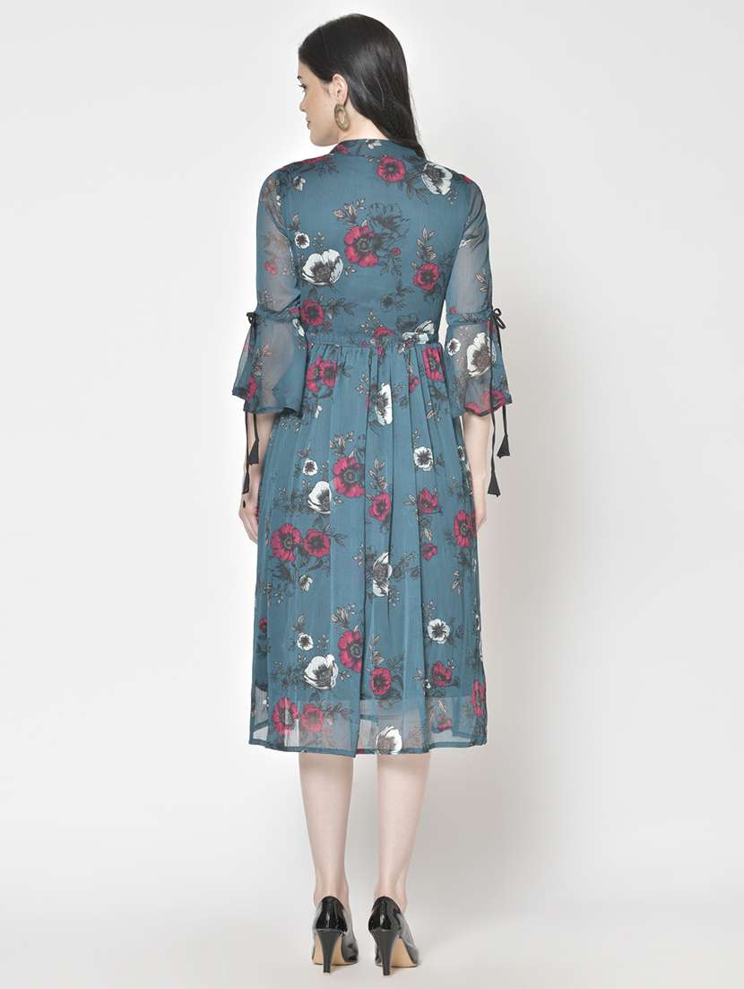 women floral fit & flare dress - 21711608 -  Standard Image - 3