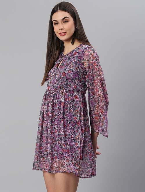 women floral print a-line dress - 21711618 -  Standard Image - 0